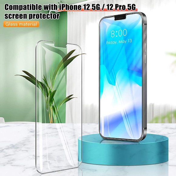 [3 Pack] iPhone 12 / 12 Pro Tempered Glass Screen Protector + Installation Frame - Picture 5 of 7